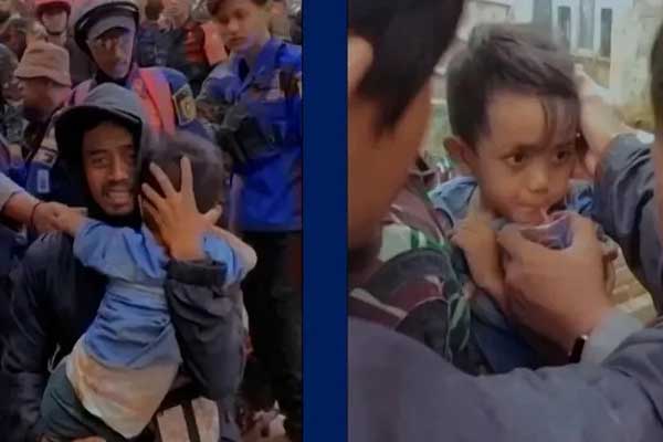 Giải cứu bé 5 tuổi khỏi đống đổ nát ở Indonesia sau 2 ngày mắc kẹt-1