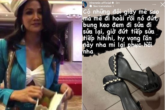 H'Hen Niê khoe bộ sưu tập giày hiệu nát tươm thê thảm