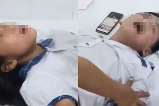 Clip: Học sinh lớp 6 lên cơn co giật sau ăn kẹo người lạ cho
