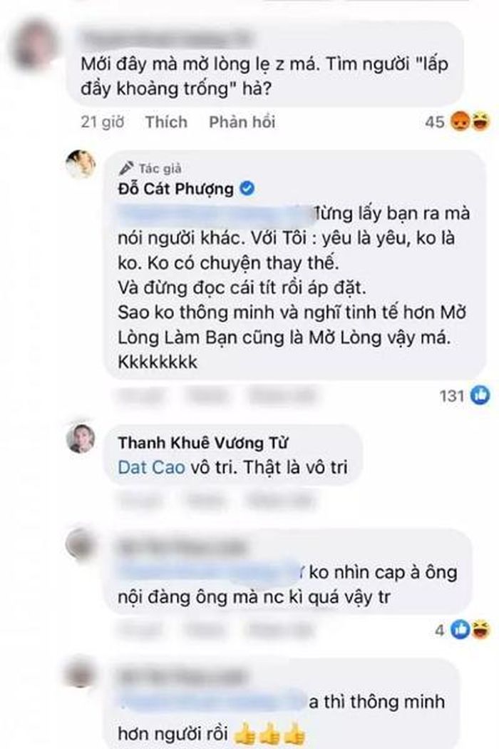 Diễn viên Cát Phượng phản ứng gắt khi bị nói mở lòng quen người mới-2