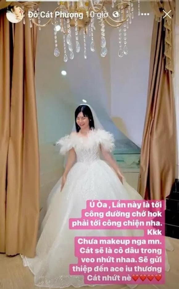 Cát Phượng lên tiếng giải thích việc mặc váy cưới-1