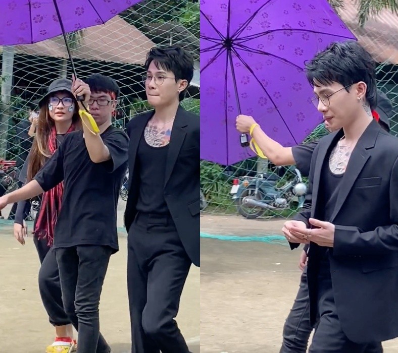 Jack gây tranh cãi với hình ảnh ngồi xe G63 và được nhân viên cầm ô che nắng khi đi làm từ thiện-3