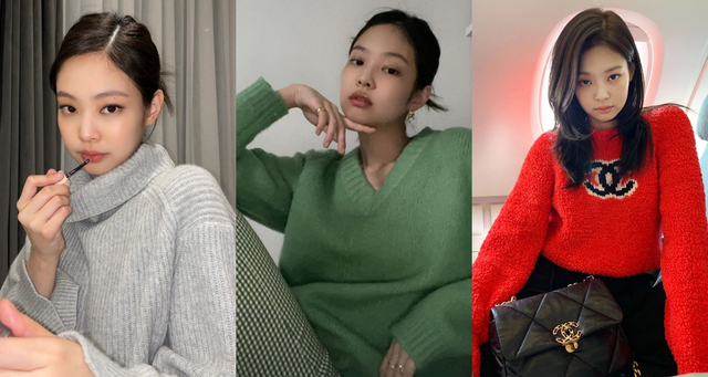 Thánh tạo trend Jennie có 5 kiểu áo len ruột, mix thế nào cũng siêu hay-3