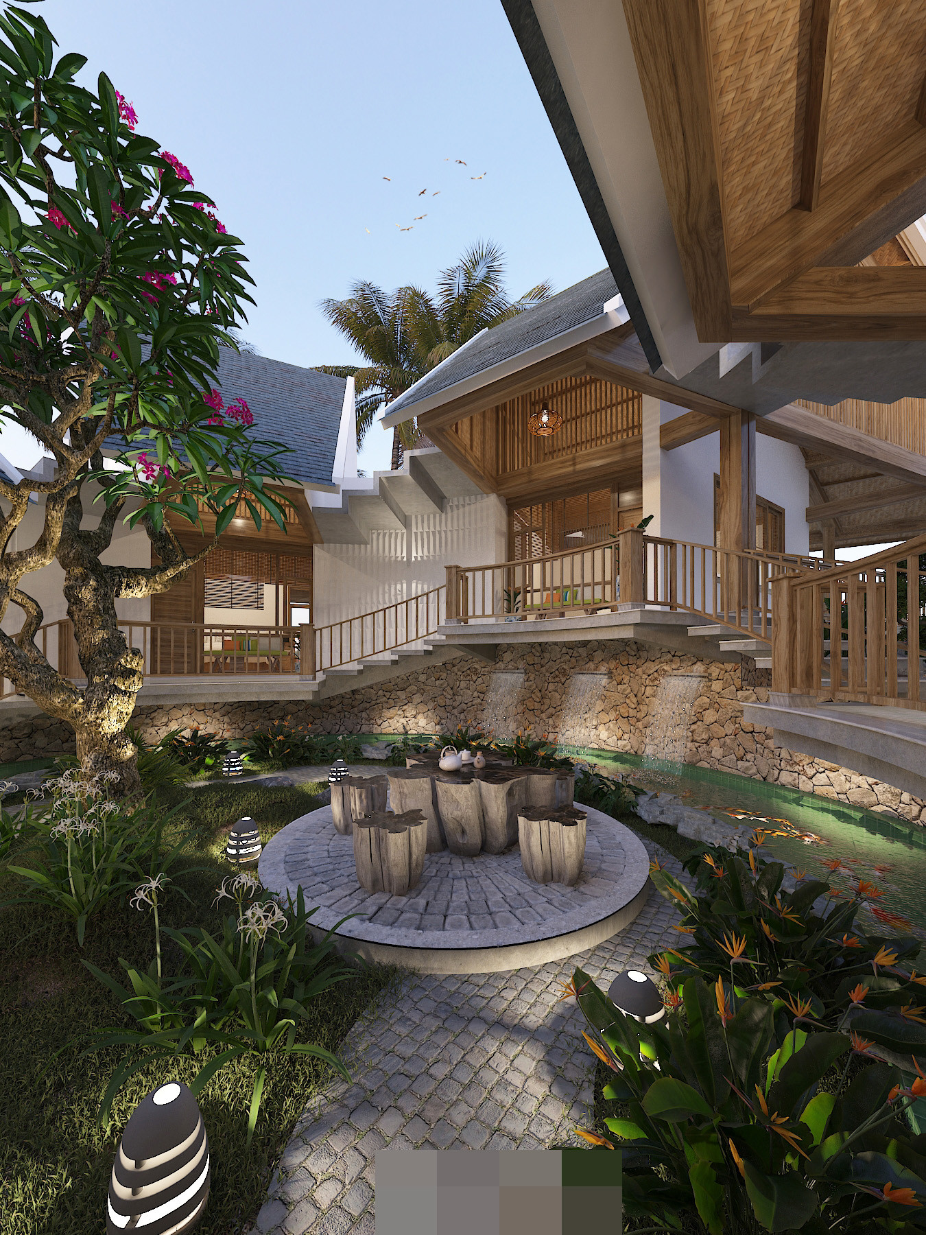 Nhà vườn mô phỏng bông hoa sen, nhường mảng xanh cho đất, nắng và gió-10