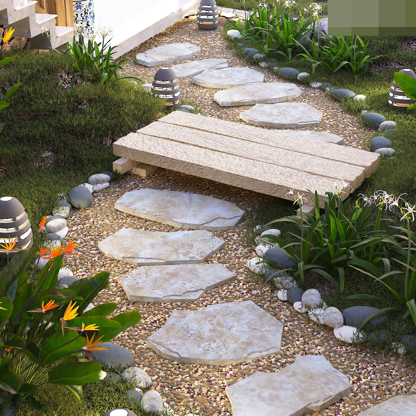 Nhà vườn mô phỏng bông hoa sen, nhường mảng xanh cho đất, nắng và gió-19