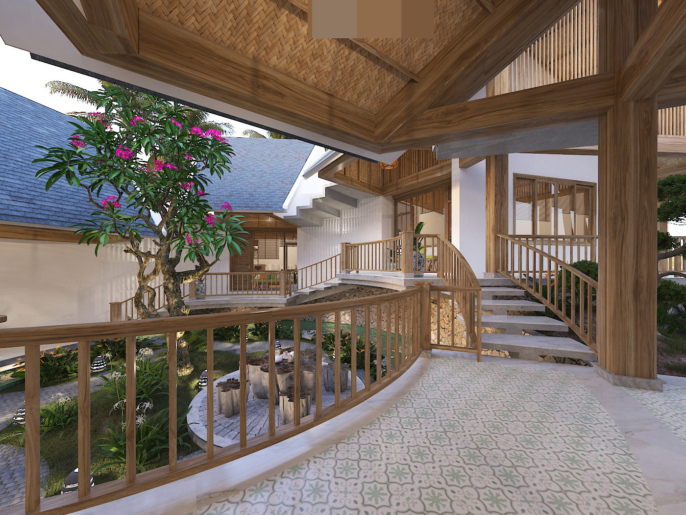 Nhà vườn mô phỏng bông hoa sen, nhường mảng xanh cho đất, nắng và gió-21