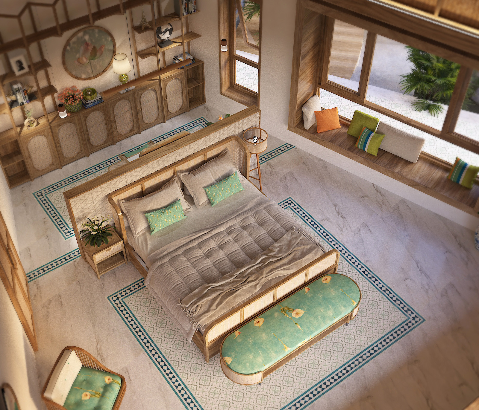 Nhà vườn mô phỏng bông hoa sen, nhường mảng xanh cho đất, nắng và gió-26