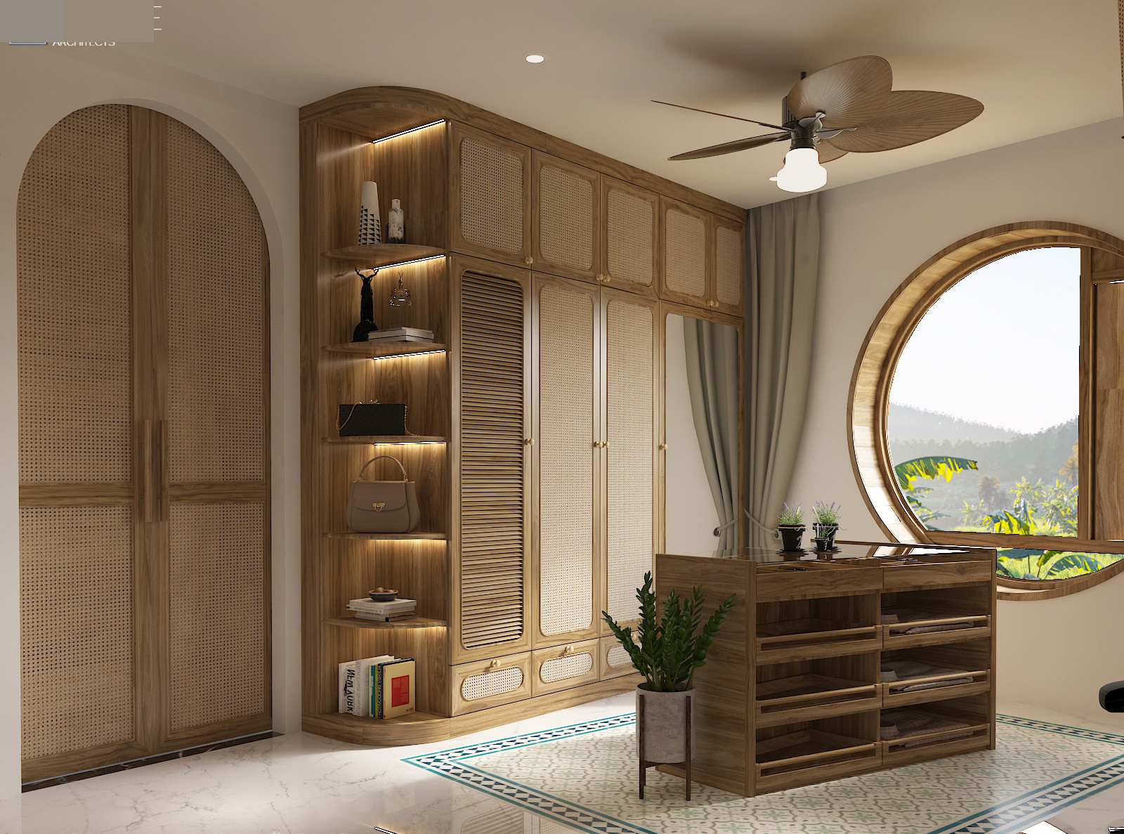 Nhà vườn mô phỏng bông hoa sen, nhường mảng xanh cho đất, nắng và gió-27