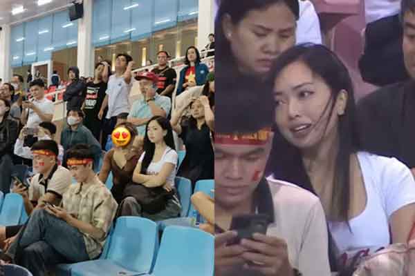 Vợ Hà Đức Chinh xinh đẹp trong áo dài Tết nhưng sự chú ý lại đổ vào vòng 2 vào đôi dép cao gót-5