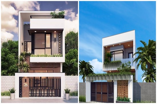 Mẫu nhà phố 2 tầng 5x15m đẹp tinh tế, mặt tiền nổi bật