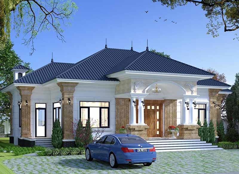 Nhà mái Nhật 3 phòng ngủ có không gian sống sang như biệt thự-5