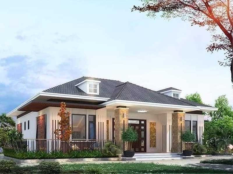 Nhà mái Nhật 3 phòng ngủ có không gian sống sang như biệt thự-6