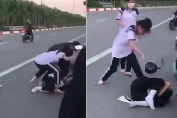 Nữ sinh lớp 10 hẹn nhau đánh hội đồng bạn cùng lớp-1