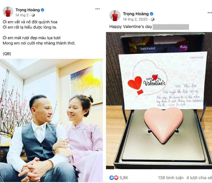 Trọng Hoàng và vợ bên nhau bình yên, ngày chồng từ giã ĐTQG vợ nói một câu ấm lòng-3