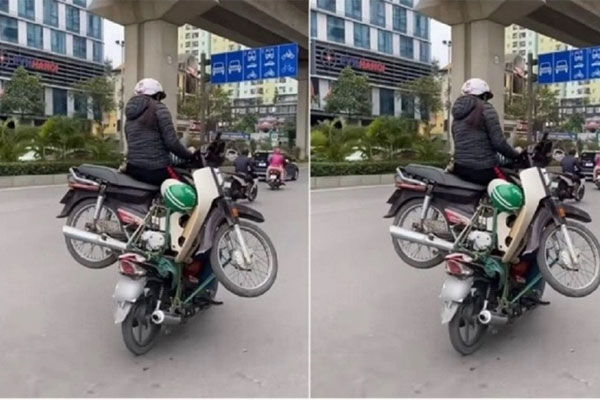 CSGT Hà Nội mời chủ xe trong clip hai xe làm xiếc trên phố tới làm việc-1