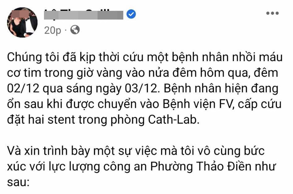 Công an TP.Thủ Đức mời vợ chồng Tổng giám đốc Bệnh viện FV làm việc-2