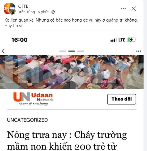 Bác tin đồn 200 trẻ em thiệt mạng do cháy trường ở Quảng Trị-1
