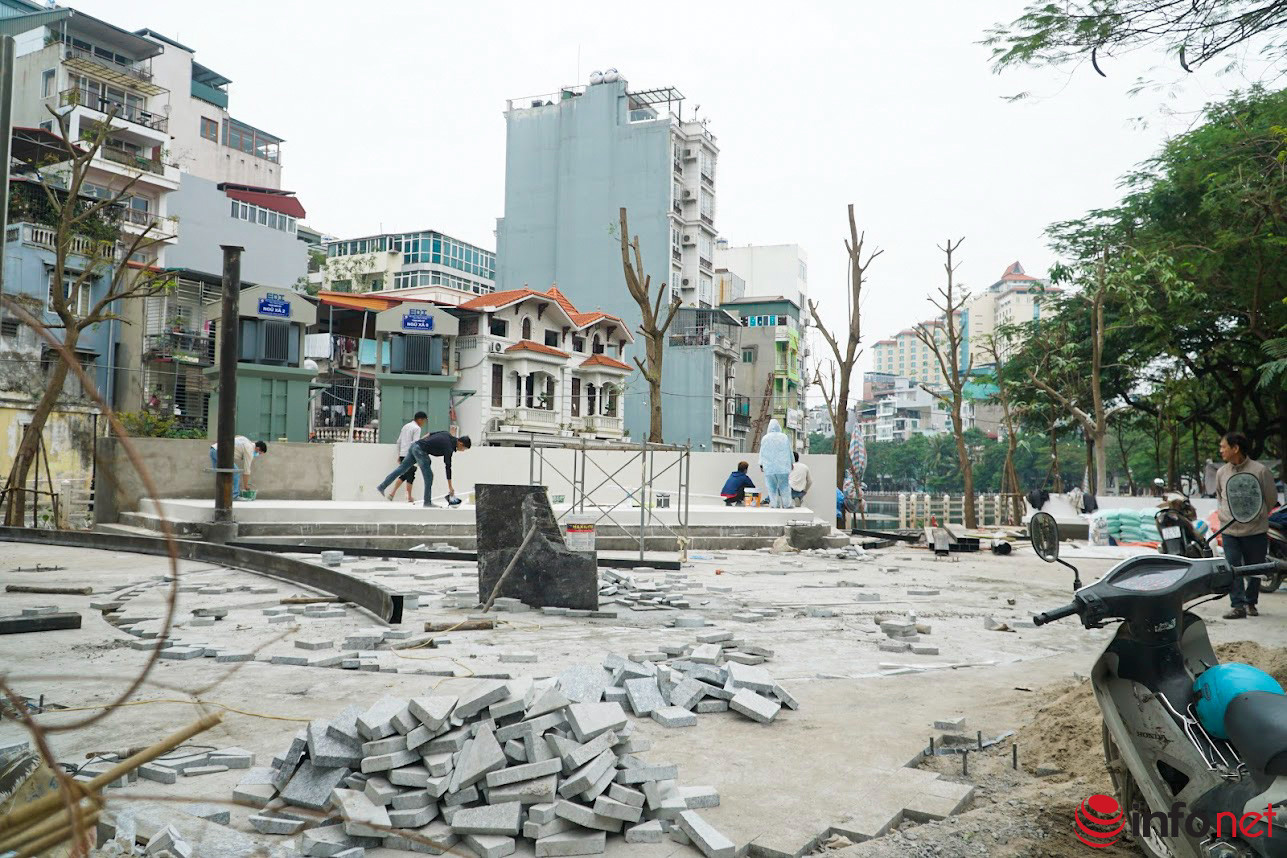 Hà Nội: Cận cảnh phố đi bộ mới Đảo Ngọc Ngũ Xã đang dần hình thành-2