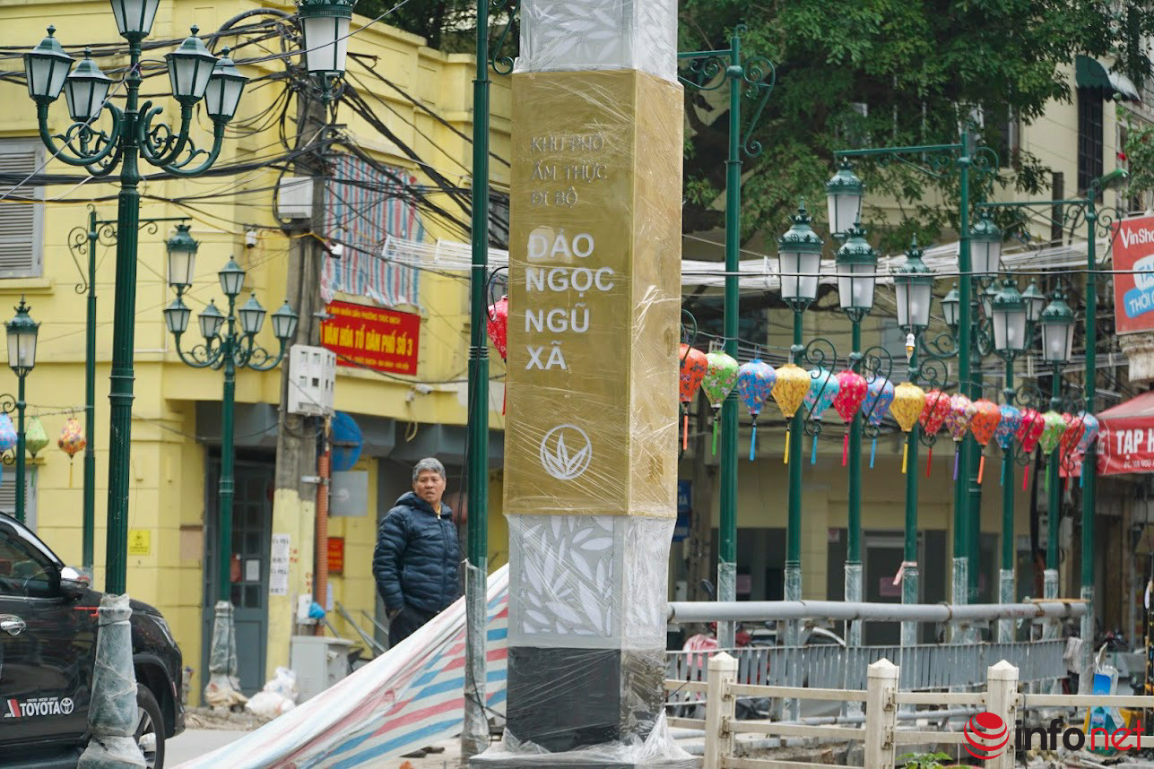 Hà Nội: Cận cảnh phố đi bộ mới Đảo Ngọc Ngũ Xã đang dần hình thành-3