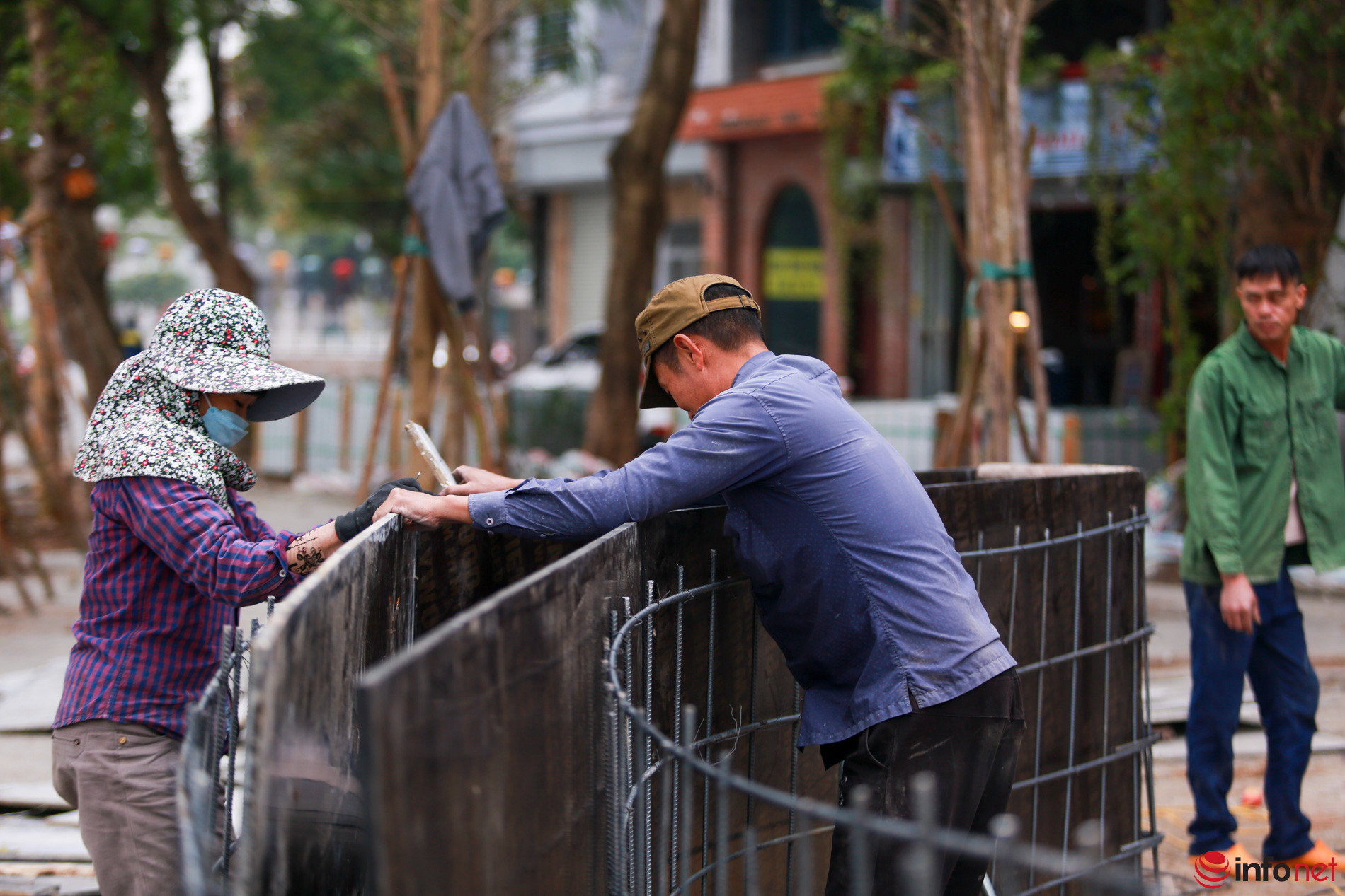 Hà Nội: Cận cảnh phố đi bộ mới Đảo Ngọc Ngũ Xã đang dần hình thành-8