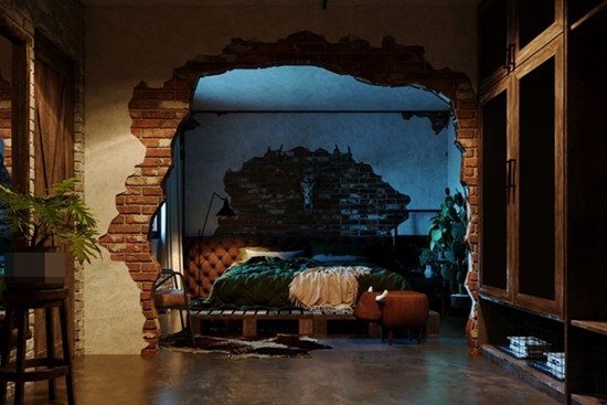 Chi 600 triệu cải tạo căn hộ chung cư cũ bị bỏ quên theo phong cách ‘loang lổ’