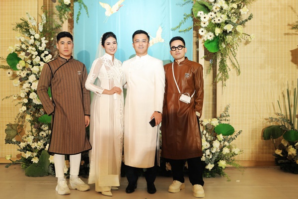 Sao Việt diện đồng loạt áo dài dự đám cưới Hoa hậu Ngọc Hân-4