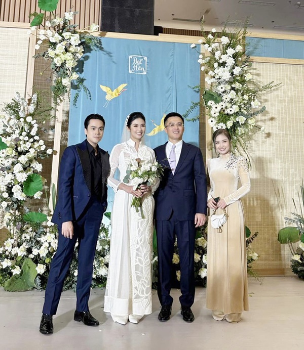 Sao Việt diện đồng loạt áo dài dự đám cưới Hoa hậu Ngọc Hân-5