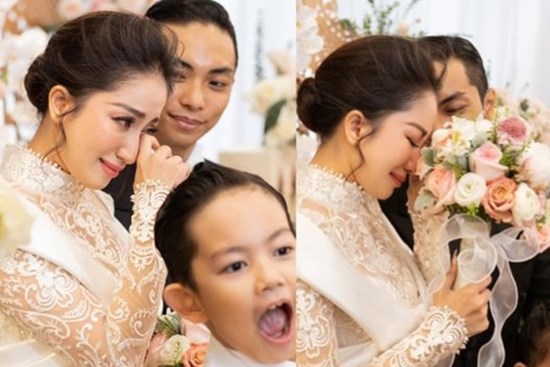 Khánh Thi khóc trong lễ rước dâu