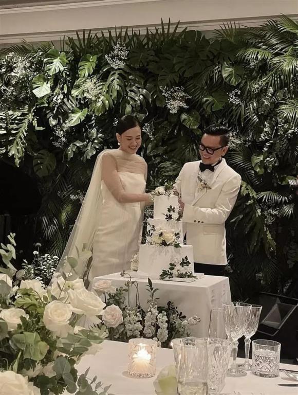 Dương Mỹ Linh khoe nhan sắc rạng rỡ bên chồng trong lễ cưới, thực đơn hôn lễ gây tò mò-5