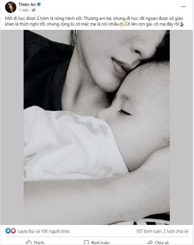 Con gái Thiên An mới đi học 2 hôm đã gặp sự cố, nhiều mẹ bỉm sữa đồng cảm-3