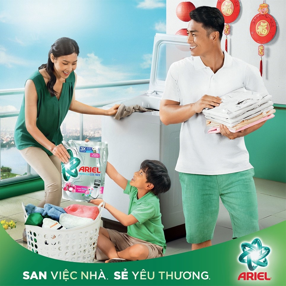 Ariel lan toả thông điệp ‘San việc nhà, sẻ yêu thương’ đón Tết-1