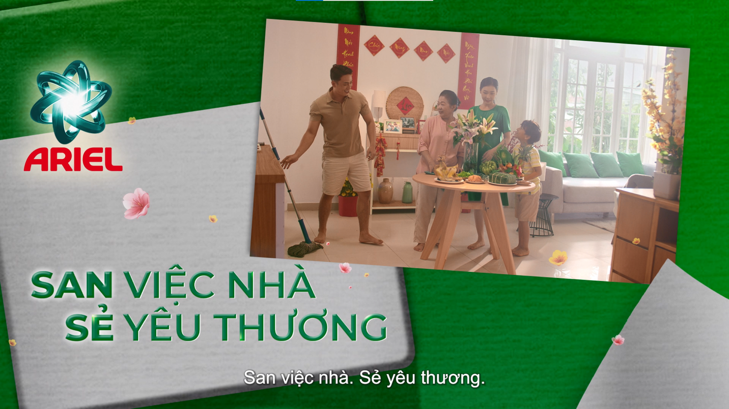 Ariel lan toả thông điệp ‘San việc nhà, sẻ yêu thương’ đón Tết-3