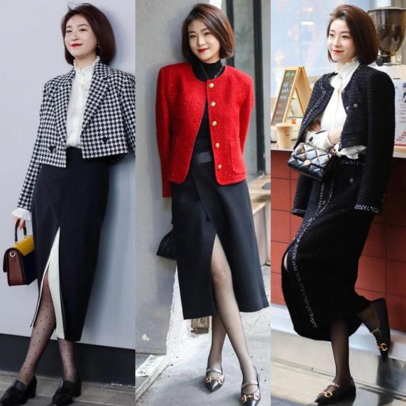 Giày cao gót + quần tất thịnh hành năm nay, có thể mặn mà hoặc sexy, đẹp thấu xương-8