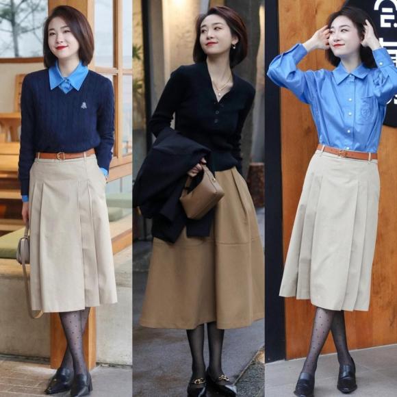 Giày cao gót + quần tất thịnh hành năm nay, có thể mặn mà hoặc sexy, đẹp thấu xương-5