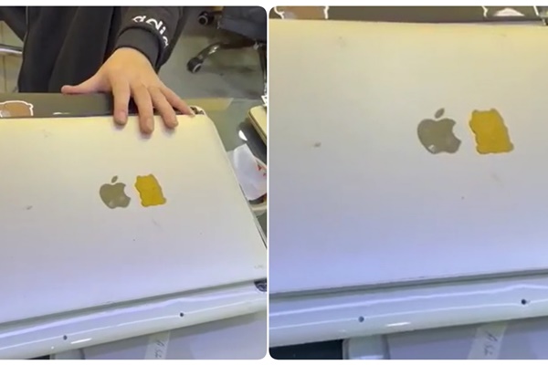 Cô gái bức xúc vì bị trẻ làm đổ nước vào MacBook ở quán cà phê-2