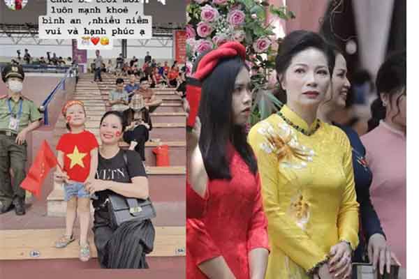 Vợ Bùi Tiến Dũng chơi lớn, show cận ảnh mẹ đẹp, con bụ bẫm-8