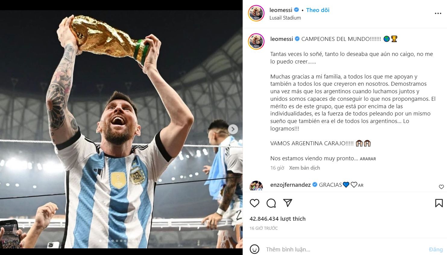 Biển người đón Messi cùng đồng đội trở về Argentina-26