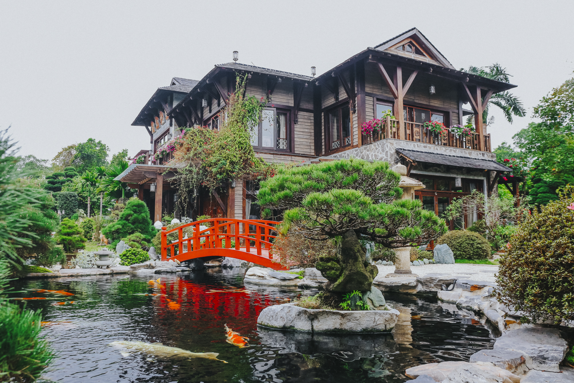 Phó chủ tịch FPT sở hữu biệt thự khủng được phủ kín bằng tùng Nhật và đá quý-1