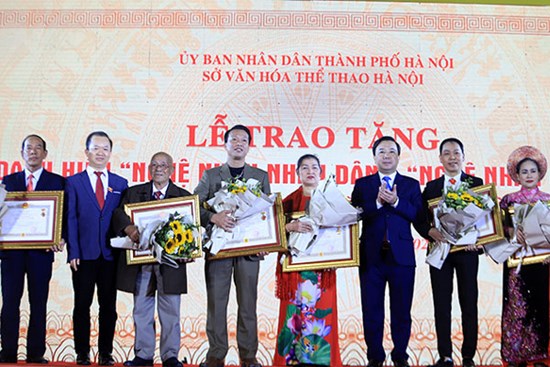 Hà Nội tiếp tục dẫn đầu với 66 nghệ nhân được vinh danh là Nghệ nhân Nhân dân, Nghệ nhân Ưu tú