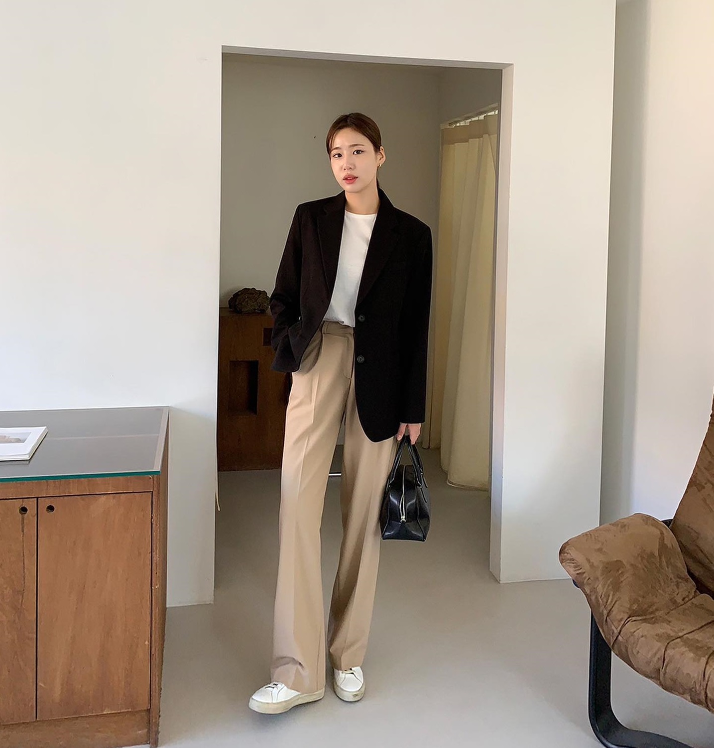 Phối 5 kiểu quần dài với áo blazer để thêm sành điệu-5