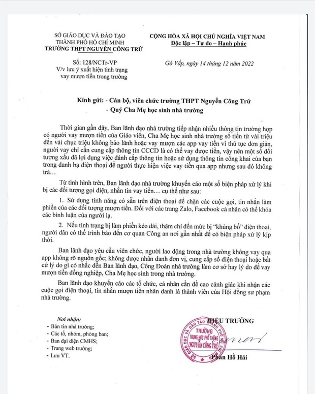 Thực hư giáo viên nhắn tin trên Zalo vay tiền phụ huynh trả nợ tín dụng đen-3