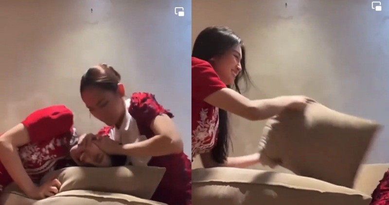 Khoảnh khắc tranh cãi của Hoa hậu Mai Phương với Á hậu Phương Nhi: Bạo lực, trợn mắt cọc cằn hay chỉ là... giỡn?-1