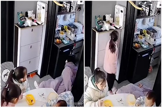 Mẹ ngất xỉu trước mặt nhưng 3 đứa trẻ vẫn dửng dưng ăn uống và hồi chuông báo động tới chính các bậc cha mẹ