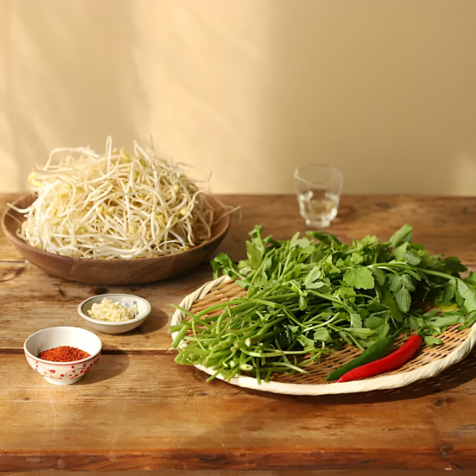 Cách làm giá đỗ trộn chua ngọt giòn ngon-1