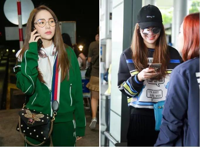 Minh Hằng ra sân bay mà như trình diễn thời trang-13