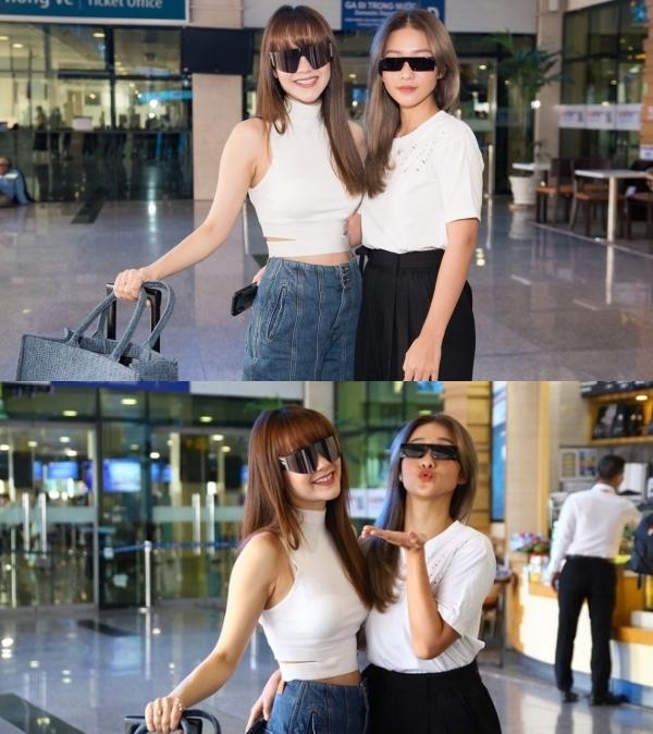 Minh Hằng ra sân bay mà như trình diễn thời trang-3