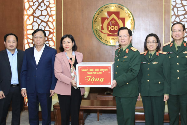 Phó Bí thư Thường trực Thành ủy Nguyễn Thị Tuyến tặng quà Tết gia đình chính sách quận Hai Bà Trưng-4