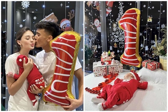 Bùi Tiến Dũng và vợ Tây nuôi con chuẩn rich kid