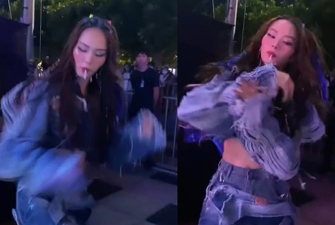 Hoa hậu Mai Phương lên tiếng sau tranh cãi ngậm kẹo mút, nhảy phản cảm-1