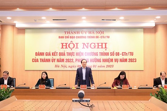 Ban Chỉ đạo Chương trình số 08-CTr/TU của Thành ủy triển khai nhiệm vụ năm 2023
